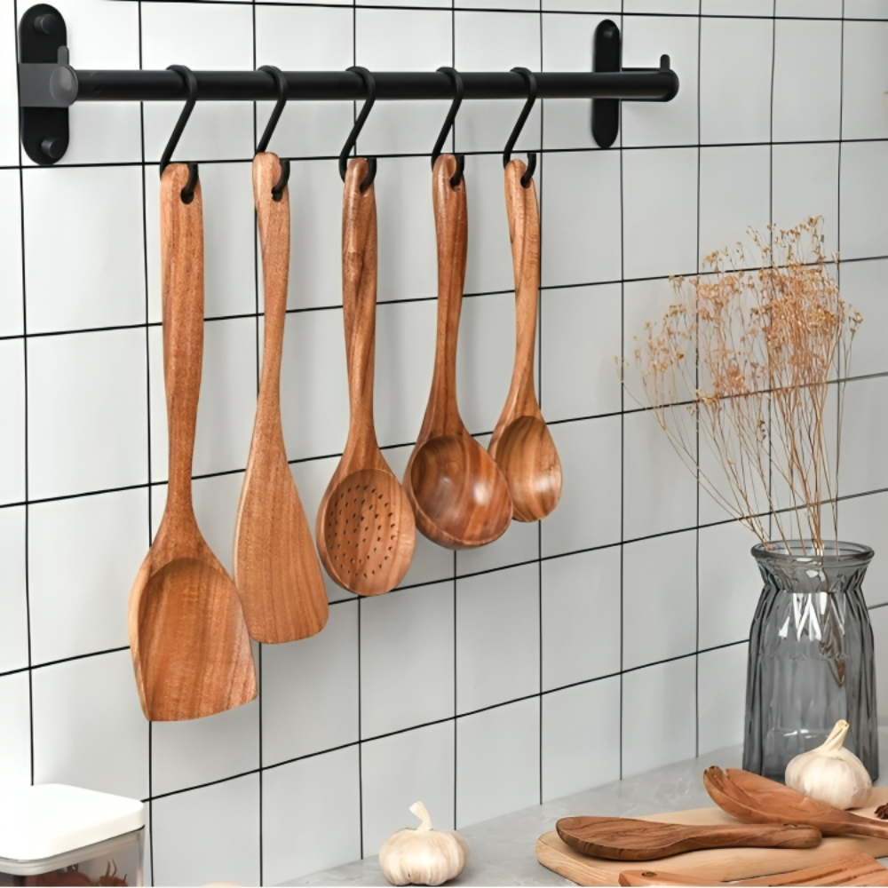 Natural Teak Cooking Spoons