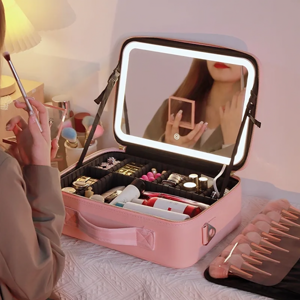 Cosmetic Case With LED Mirror