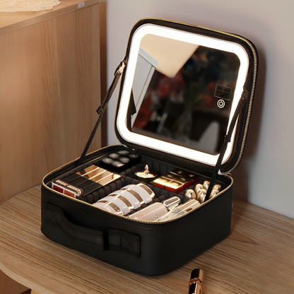 Cosmetic Case With LED Mirror