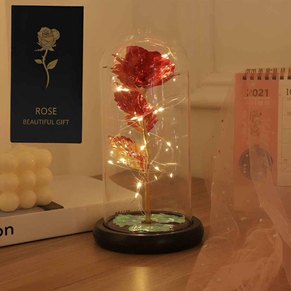 LED Enchanted Sparkly Rose